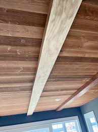 diy planked wood ceiling the lilypad