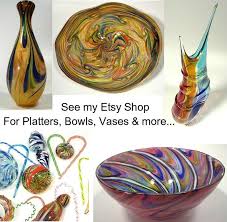 Large Hand Blown Glass Bowl Vase Urn