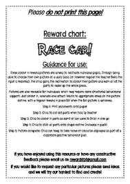 Race Car Reward Chart By Charlotte Wright Teachers Pay