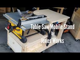 table saw mobile base with outfeed
