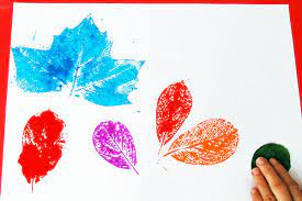 leaf prints kids crafts fun craft