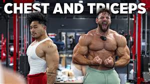 tricep workout of an open bodybuilder