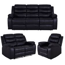 armchair black leather recliner sofa