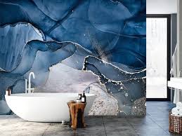 Dark Blue Marble Wallpaper Marble