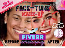 apply makeup transformation face tune
