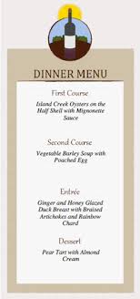 Dinner Party Menu Card And Place Card Templates Dinner Series