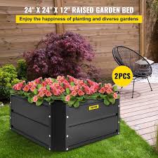 vevor metal planter box 24 in x 24 in