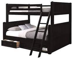 Twin Over Queen Bunk Bed With Drawers