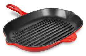 le creuset cast iron oval skillet grill