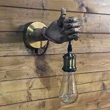 Wooden Vintage Mannequin Hand Lamp