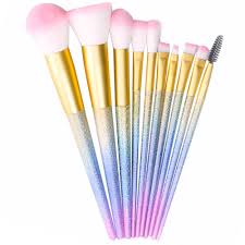 rainbow makeup brushes set