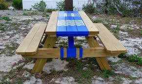 Picnic Table Paint Ideas Beach Love
