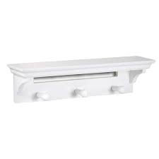 Inplace White Wall Mounted Coat Rack