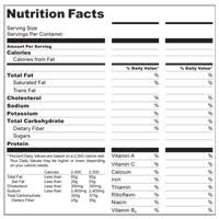 Available Labels Make Your Own Nutrition Facts Labels