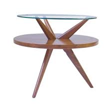 Glass Tripod Side Table