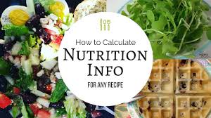 calculate nutrition info for any recipe