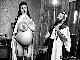 Porn image of stockings nun 80 photo nude gigantic boobs pregnant created  by AI