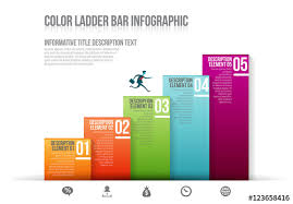 Gradient Stair Step Bar Graph Infographic Buy This Stock