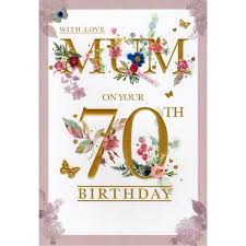 mum 70th birthday greeting world