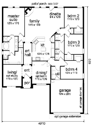 Traditional Style House Plan 4 Beds 2