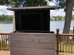 outdoor hidden tv lift cabinet