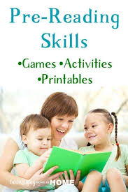 pre reading printables activities and