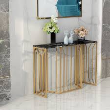1000mm Black Narrow Console Table With