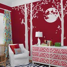 Large White Tree Wall Decal With Owl