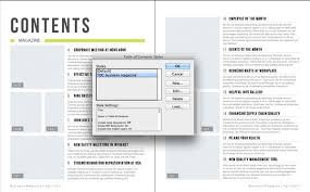 generate an indesign table of contents