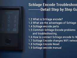 schlage encode troubleshooting detail