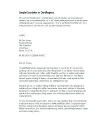 Funding Proposal Cover Letter Grant Proposal Cover Letter For