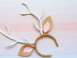 The antlers in this photo are cotton stems with the cotton boll removed. How To Make A Diy Deer Antler Headband