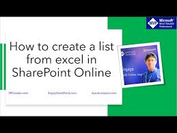 list from excel in sharepoint