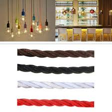 Home Furniture Diy 3 Core Daglo Braided Fabric Mains Lighting Cable 6 Amps Orange Green Or Pink Lighting Parts Accessories Idealschool Education
