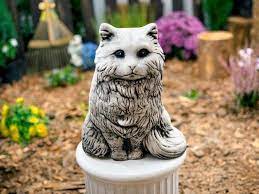 Cat Statue Engraved Cat Garden