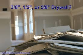 the differing thicknesses of drywall