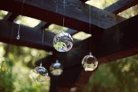 75 Glass 10cm Ball Orb Hanging Tealight