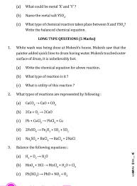 Class 10 Science Chemical Reactions And