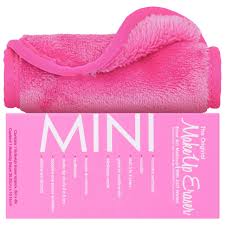 mini pink reusable makeup eraser the