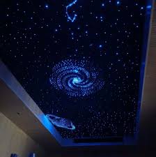 diy fiber optic star ceiling home decor
