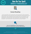 order pandanales
