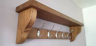 Coat Rack With Shelf Handmade Rustic