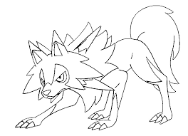 Printable nature coloring pages coloring page for both aldults and kids. Coloring Page Pokemon Sun And Moon Lycanroc Midday Form 46