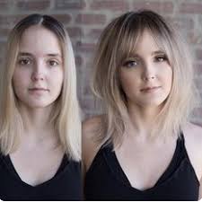 Thin, wispy, and textured, these curtain bangs elongate round faces and add some artificial angularity. Best Curtain Bangs For Round Face Easy Hairstyles