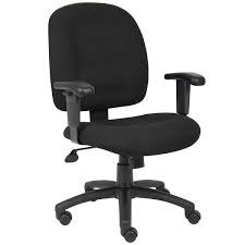 These office chairs are also adjustable to accommodate for height and leg space. Boss B495 Bk Black Fabric Task Chair With Adjustable Arms