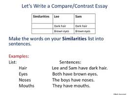 Example Of Comparison Contrast Essays   Huanyii com