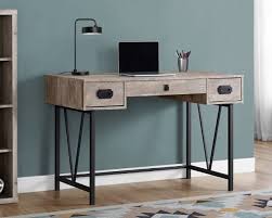 Jump start your study sessions or careerjump start your study sessions or career motivation with this urban industrial writing desk. Computer Desk 48 L Taupe Reclaimed Wood Black Metal Ameublement Beaubien Magasin De Meubles A Montreal