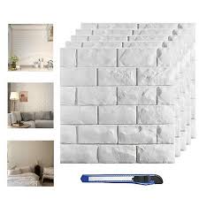 3d white brick wallpaper wall panels
