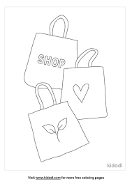 Each bag comes with two colored pencils attached to the handle. Multiple Shopping Bags Coloring Pages Free Outdoor Coloring Pages Kidadl