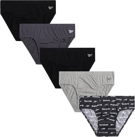 Reebok Mens Low Rise Briefs 5 Pack Soft Stretch Cotton Underwear Briefs | Smooth Second-Skin Feel with Breathable Stretch, Quick-Dry Moisture-Wicking Fabric Blend for Everyday Support at Amazon Men's Clothing store